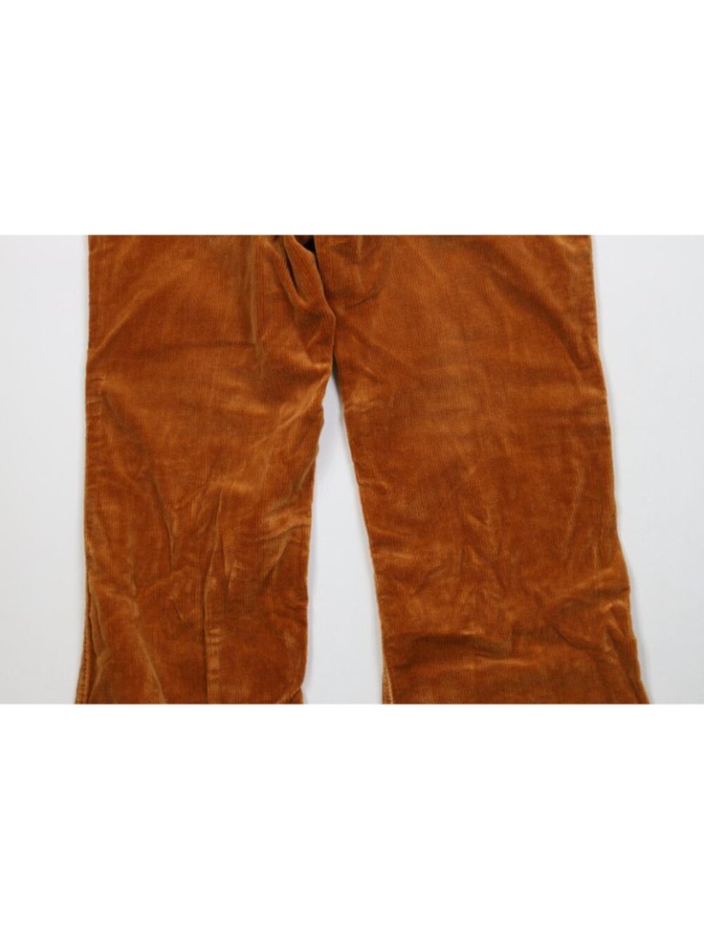 Vintage 70s Streetwear Mens 29x30 Faded Corduroy Wide Leg Pants Orange Brown - Picture 11 of 12
